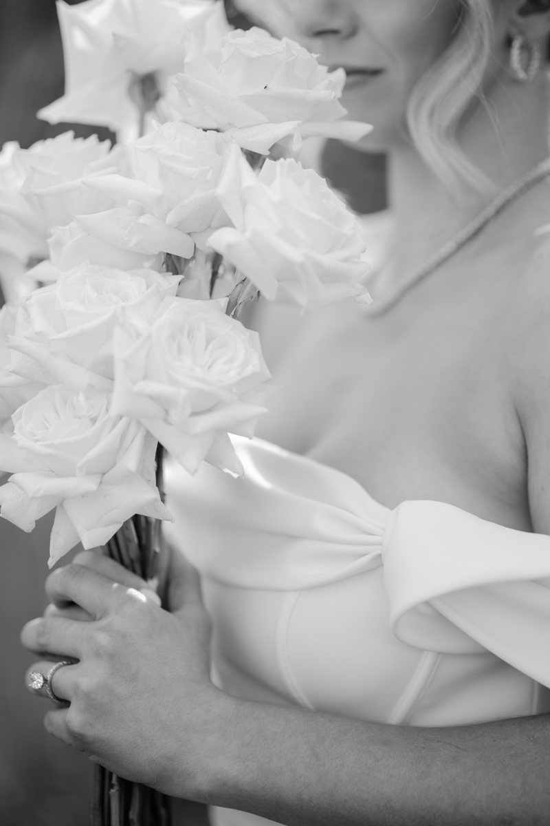 bride in black and white