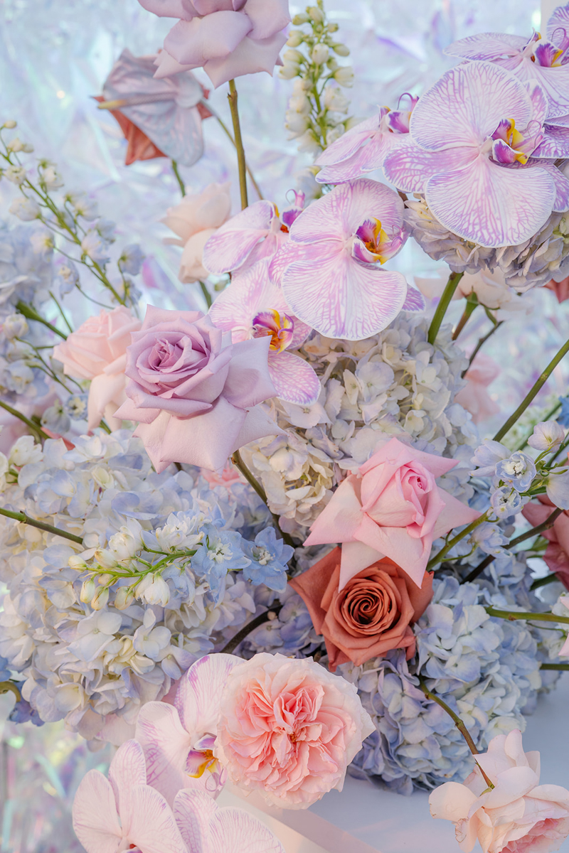pastel florals for anniversary party