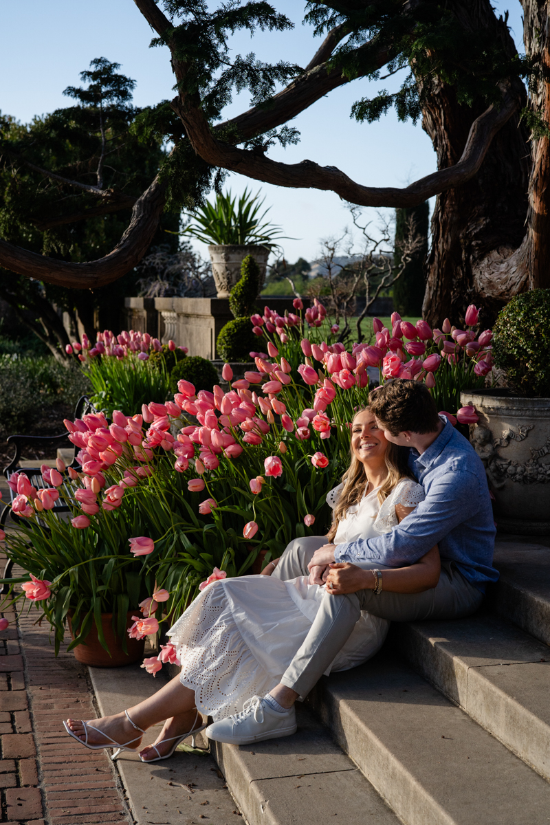 engagement photos at filoli gardens in san Francisco 