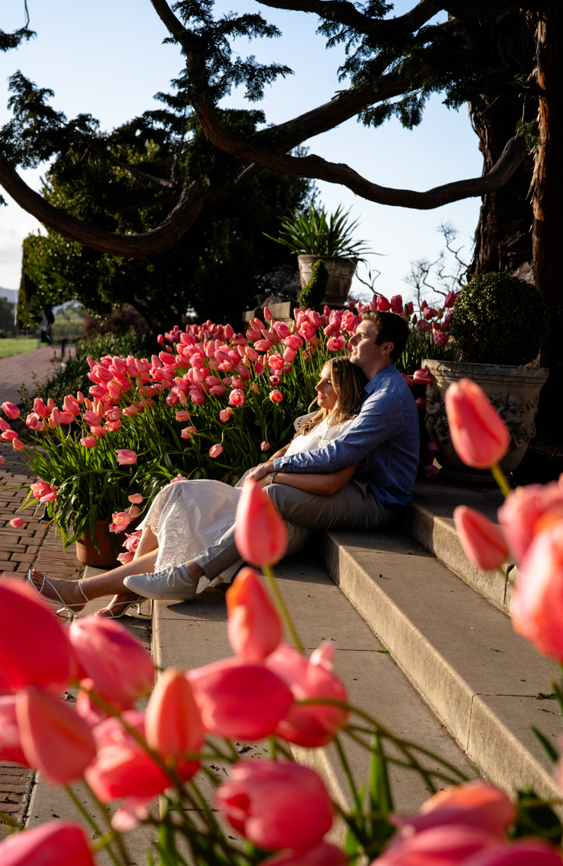 engagement photos at filoli gardens in san Francisco