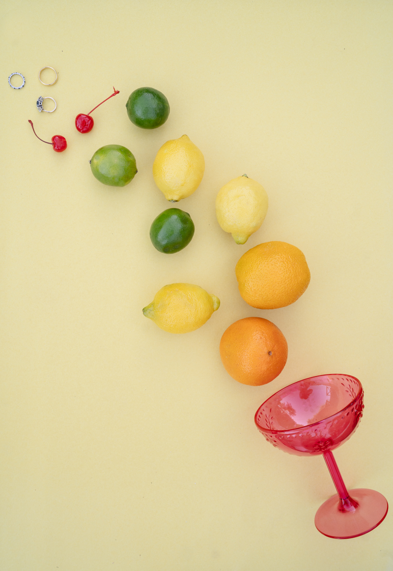 colorful flat lay