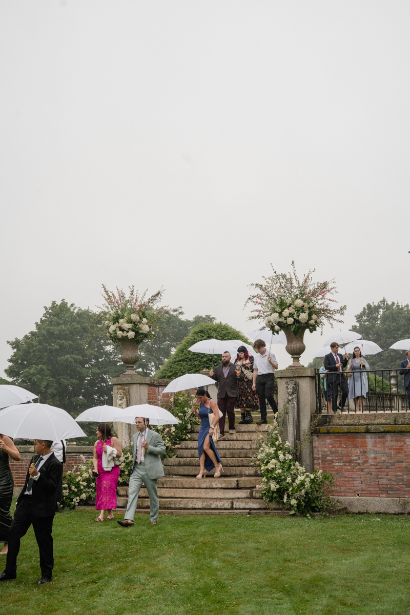 rainy wedding day