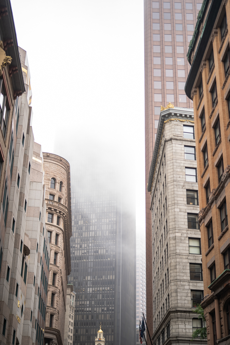 Boston with fog