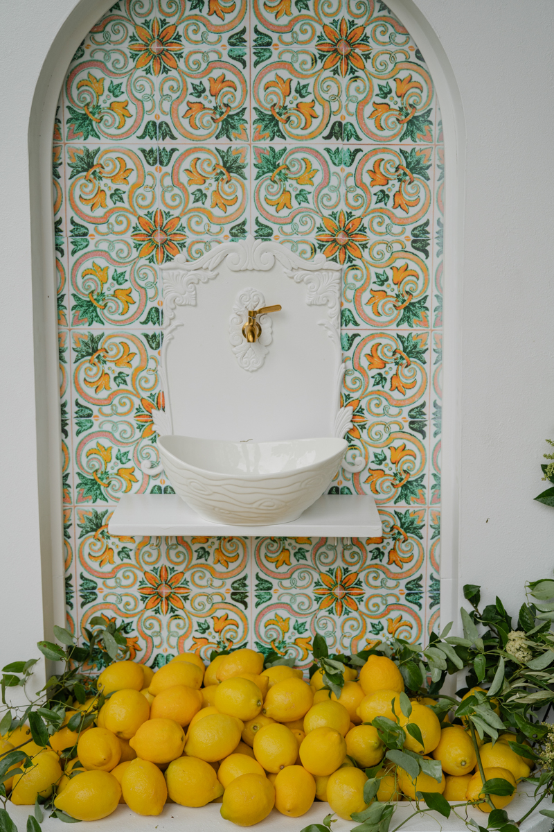 lemon cocktail fountain