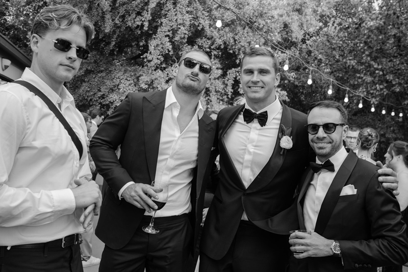 Joe Burrow Joey Bosa at Sam Hubbard Wedding NFL