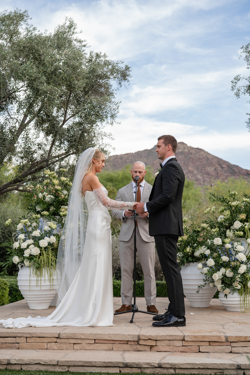 bride and groom at ceremony