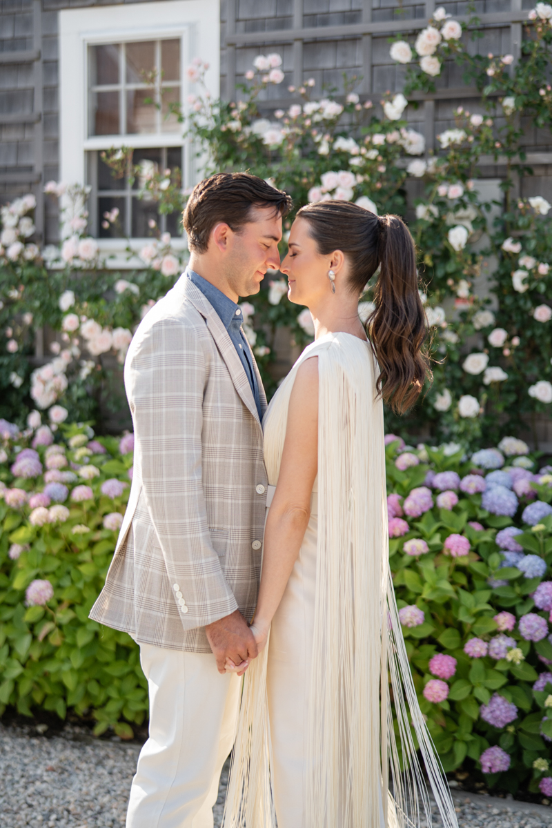 nantucket couple portraits at rehearsal dinner