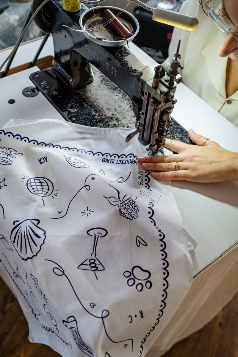 custom handkerchiefs at rehearsal