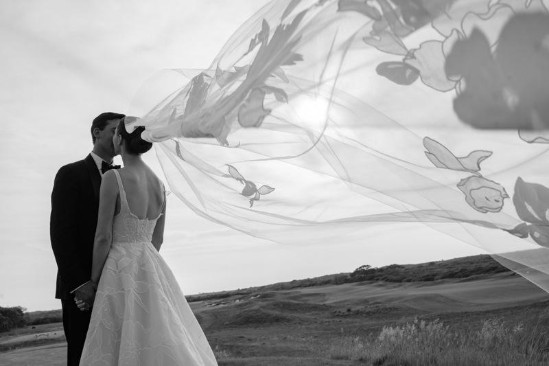 bride and groom portraits at Nantucket Golf Club