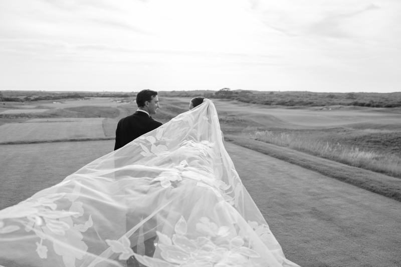 bride and groom portraits at Nantucket Golf Club