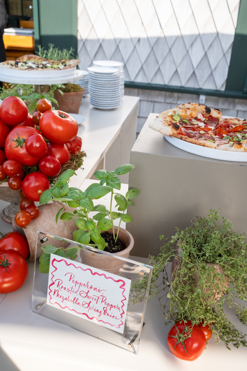 pizza bar at cocktail hour