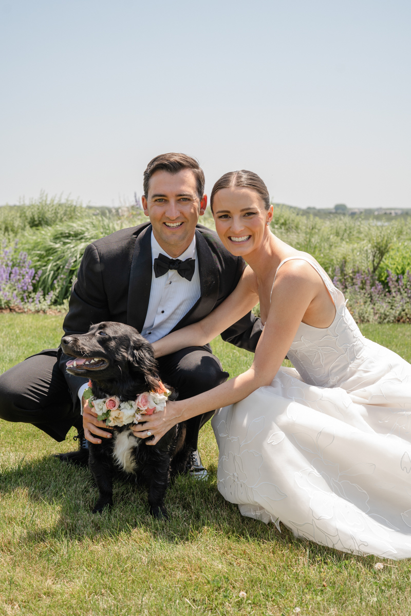 Bride and groom portraits on Nantucket