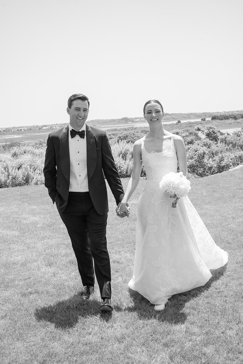 Bride and groom portraits on Nantucket