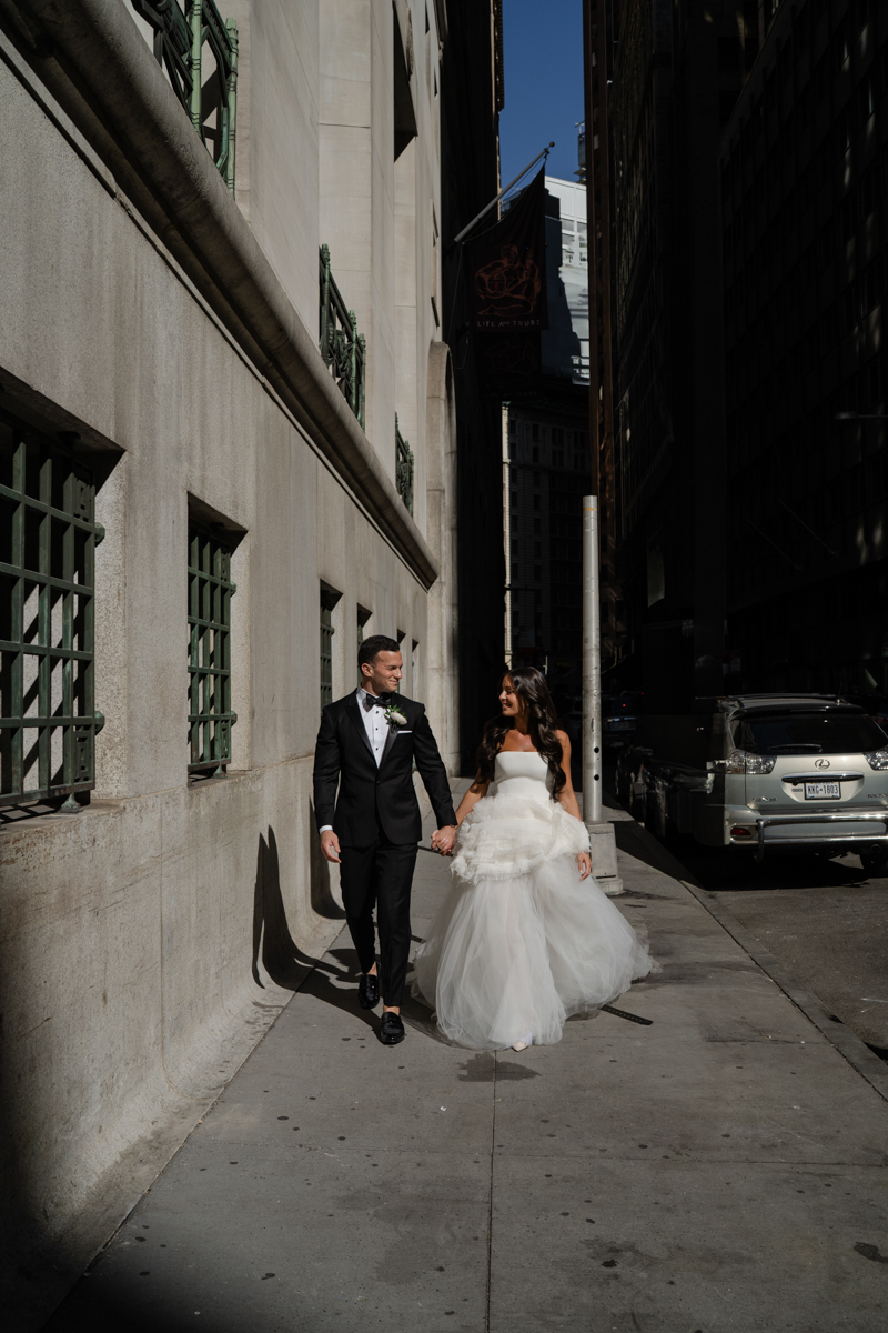Wallstreet Bride and Groom Portraits