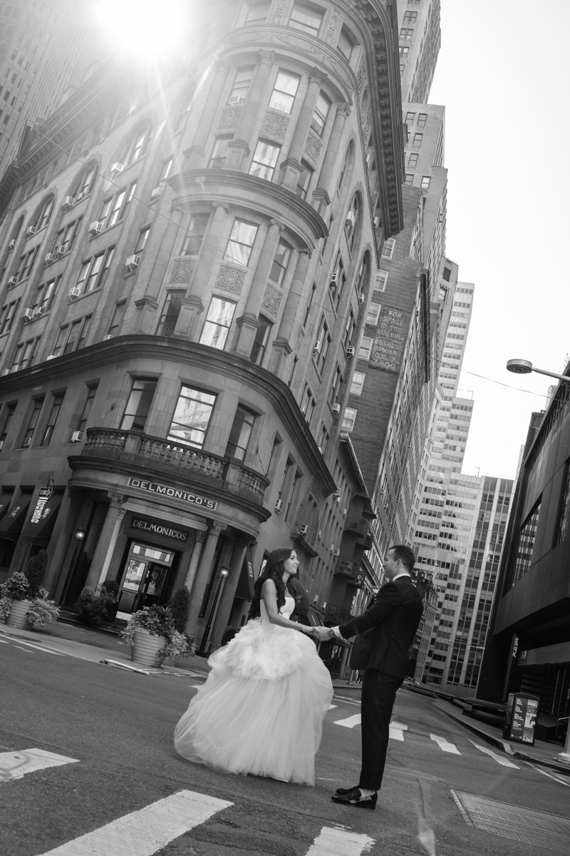Wallstreet Bride and Groom Portraits