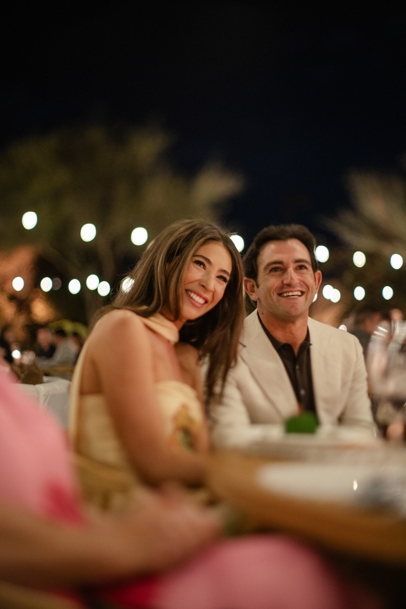 couple listening to speeches