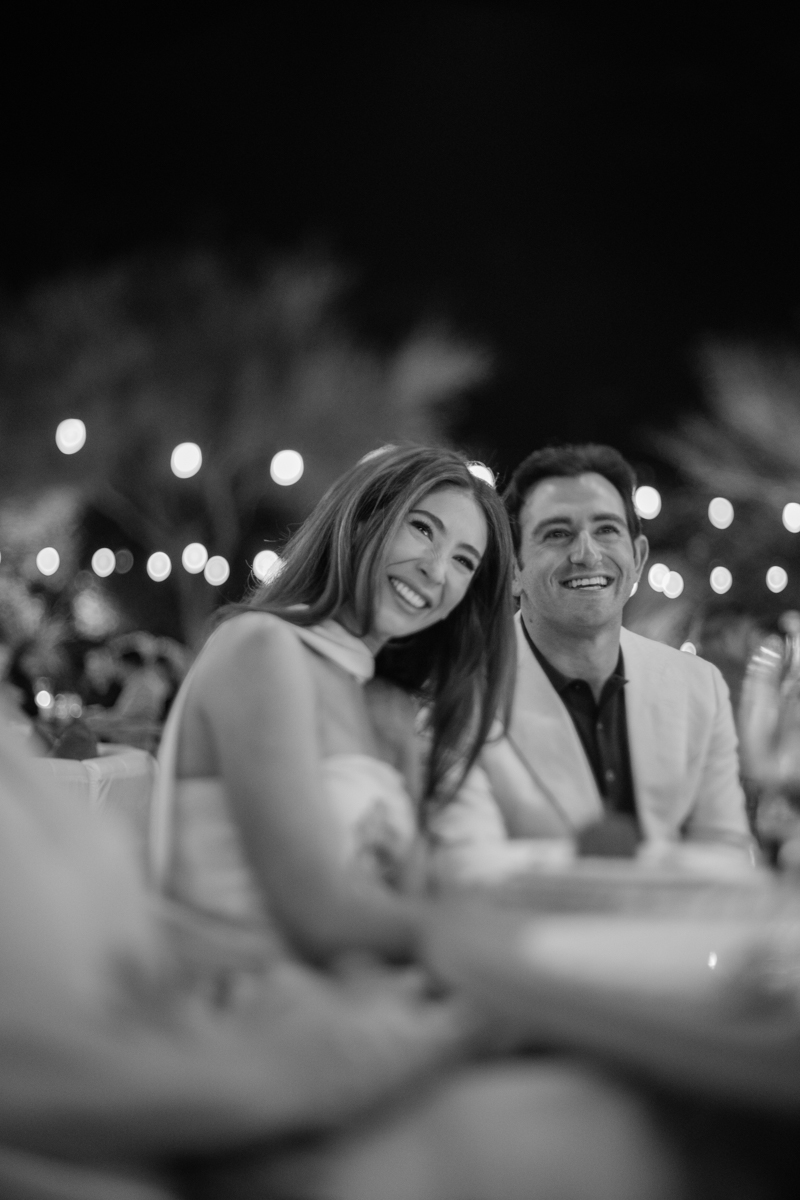 couple listening to speeches