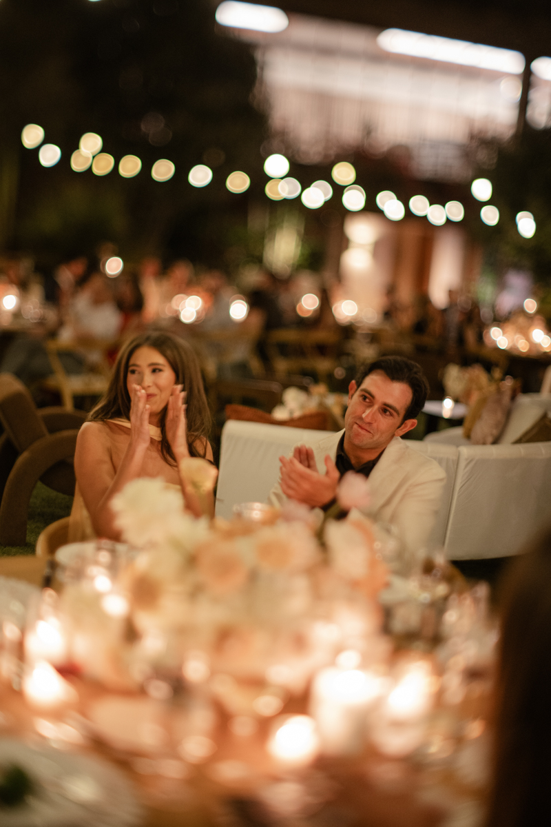 couple listening to speeches