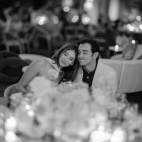 couple listening to speeches