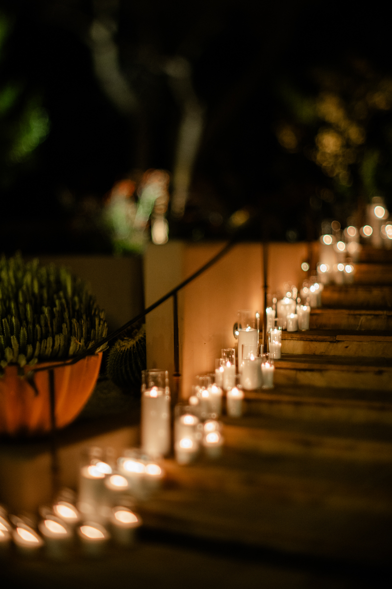 candle lit path