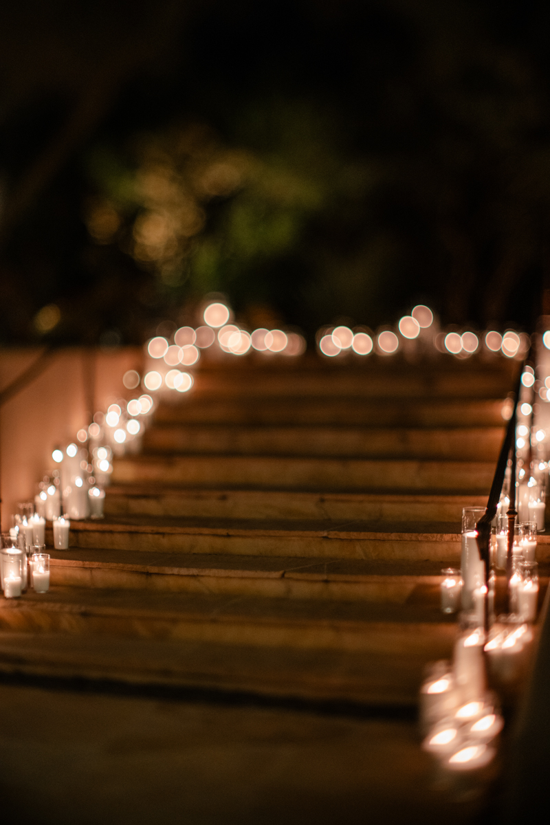 candle lit path