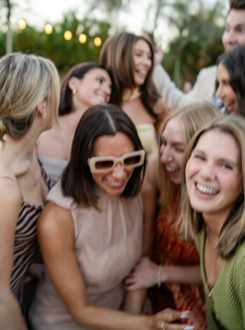 friends at rehearsal dinner