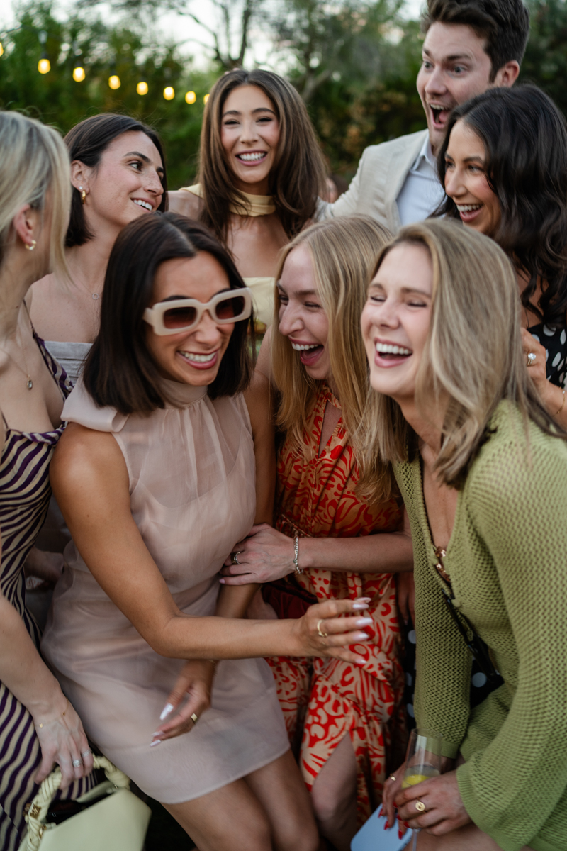 friends at rehearsal dinner