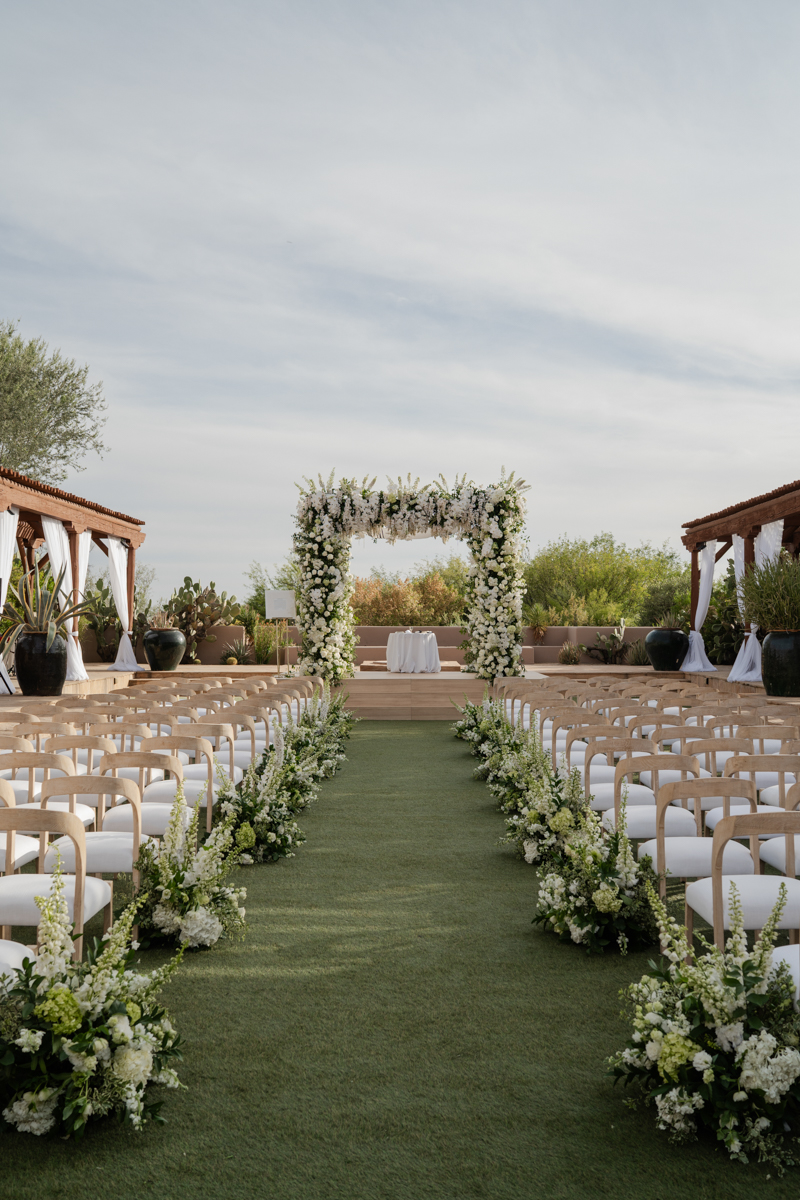 outdoor ceremony draping at four seasons scottsdale