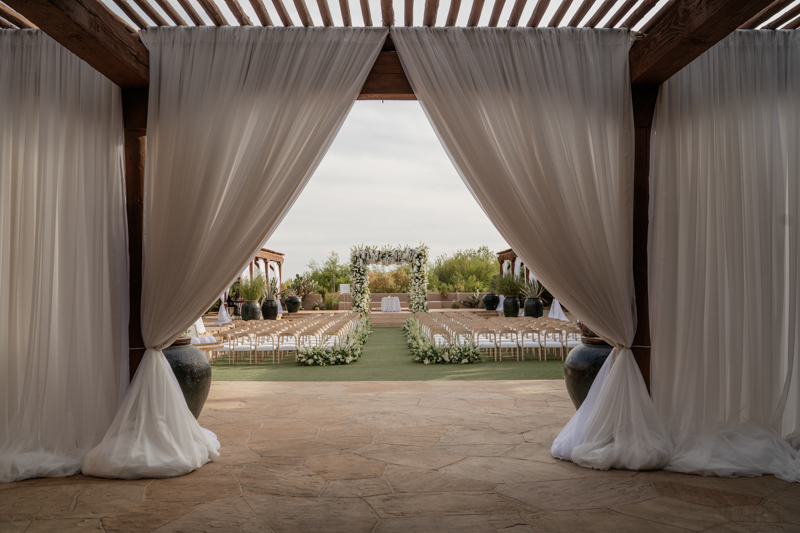 draping at outdoor ceremony four seasons scottsdale