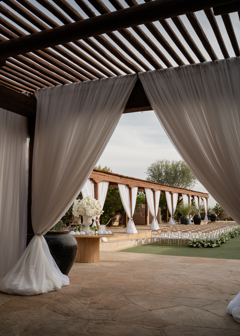 draping at outdoor ceremony four seasons scottsdale