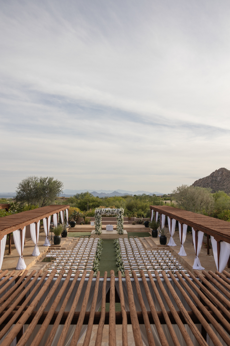 draping at outdoor ceremony four seasons scottsdale