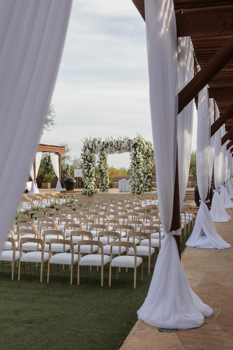 draping at outdoor ceremony four seasons scottsdale
