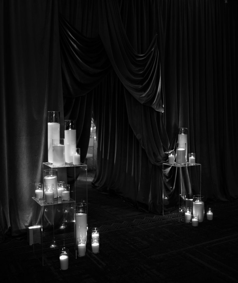 candle entrance into wedding