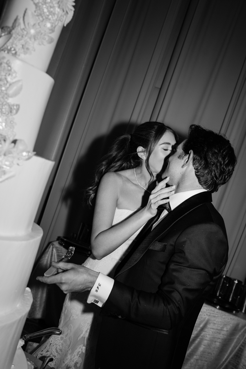 cutting the cake