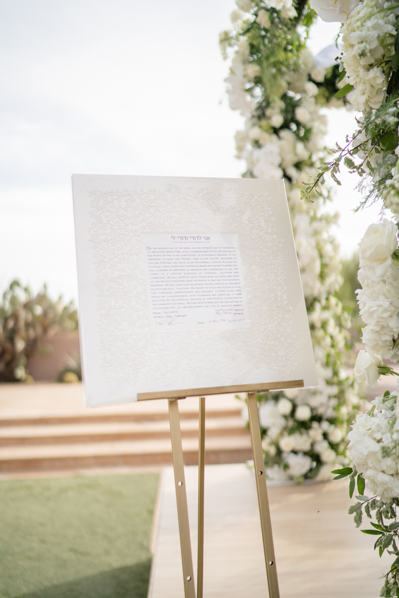 ketubah at wedding