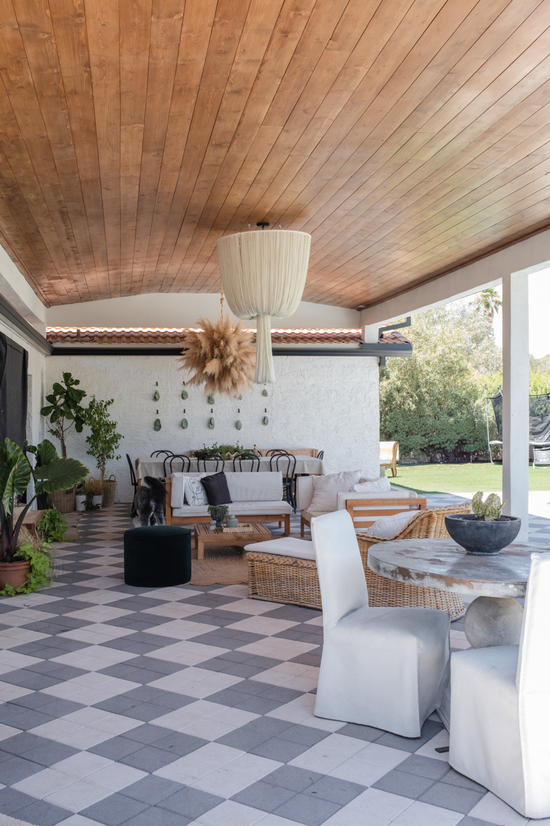 modern Spanish backyard
